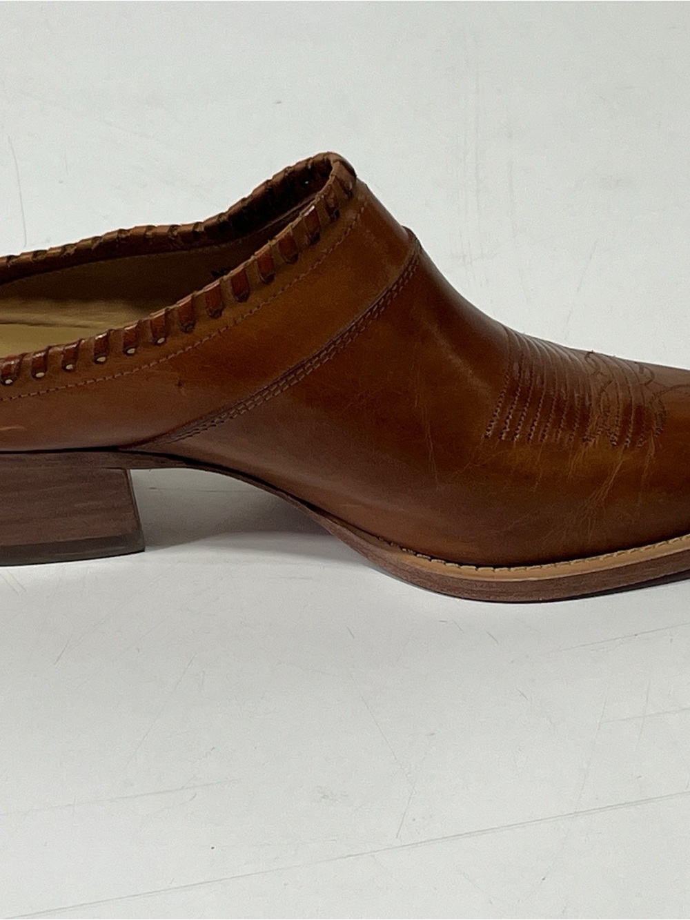 Brown Leather Slip-On Mules - Picture 6 of 15